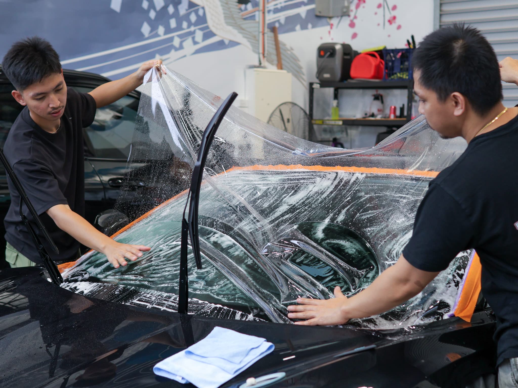 Windshield protection film clarity